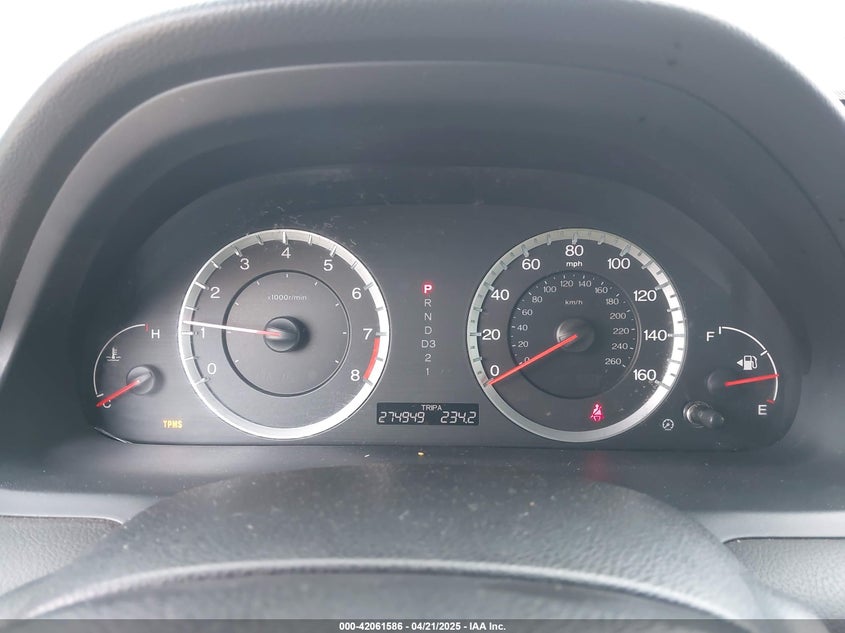 2009 HONDA ACCORD VIN: 1HGCP26829A025153