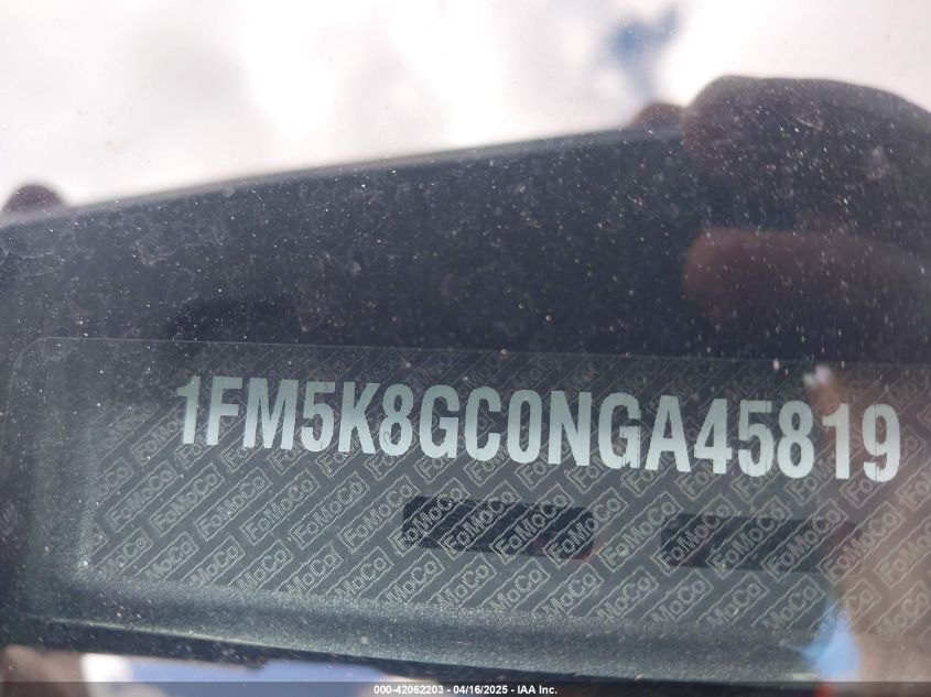 2022 Ford Explorer St VIN: 1FM5K8GC0NGA45819 Lot: 42062203