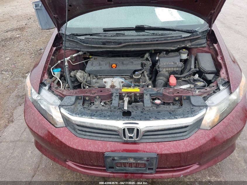 2012 Honda Civic Lx VIN: 19XFB2F54CE023473 Lot: 42063576