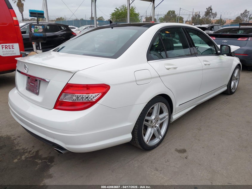 2009 MERCEDES-BENZ C VIN: WDDGF56X89R063778