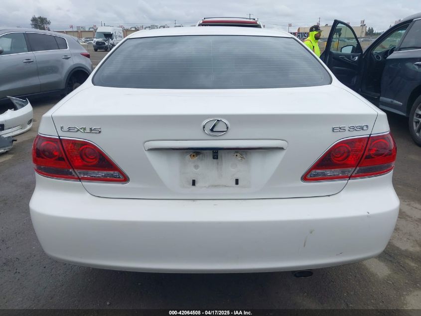 2005 Lexus Es 330 VIN: JTHBA30G055084186 Lot: 42064508