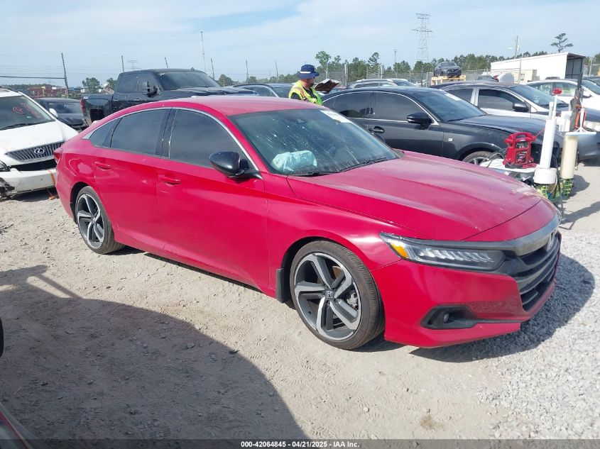 2022 Honda Accord Sport VIN: 1HGCV1F37NA022084 Lot: 42064845