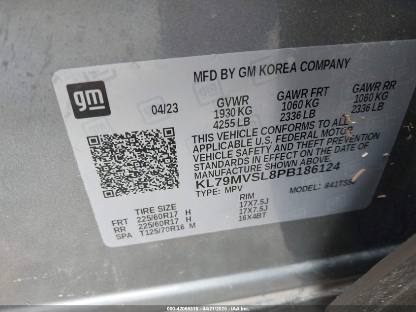 2023 CHEVROLET TRAILBLAZER FWD ACTIV - KL79MVSL8PB186124