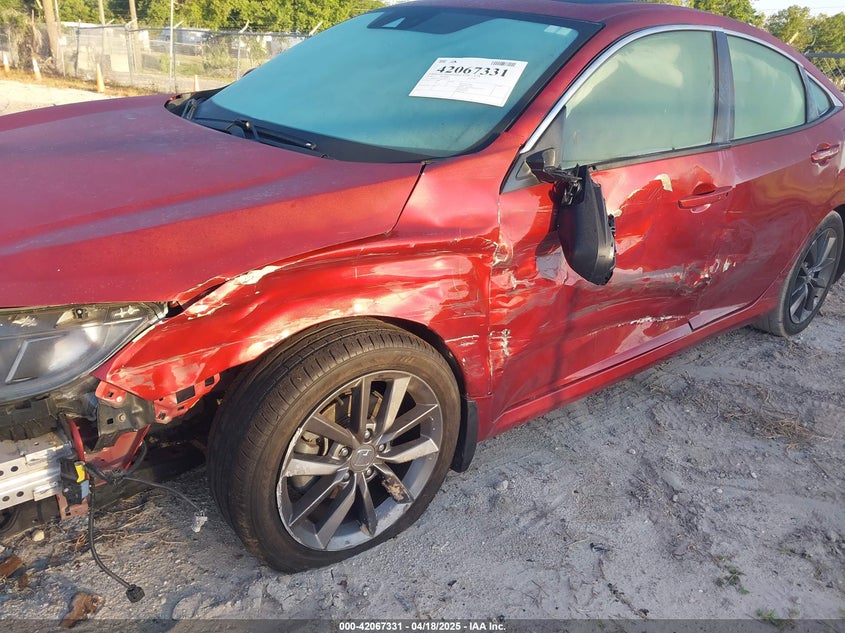 2019 HONDA CIVIC VIN: JHMFC1F35KX000075