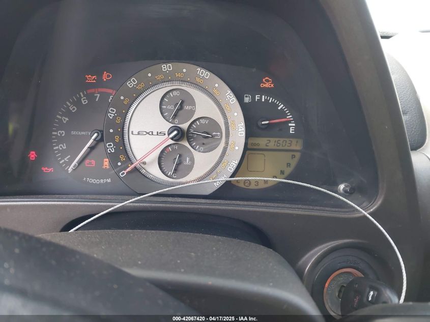 2001 Lexus Is VIN: 0JTHBD18221002934 Lot: 42067420