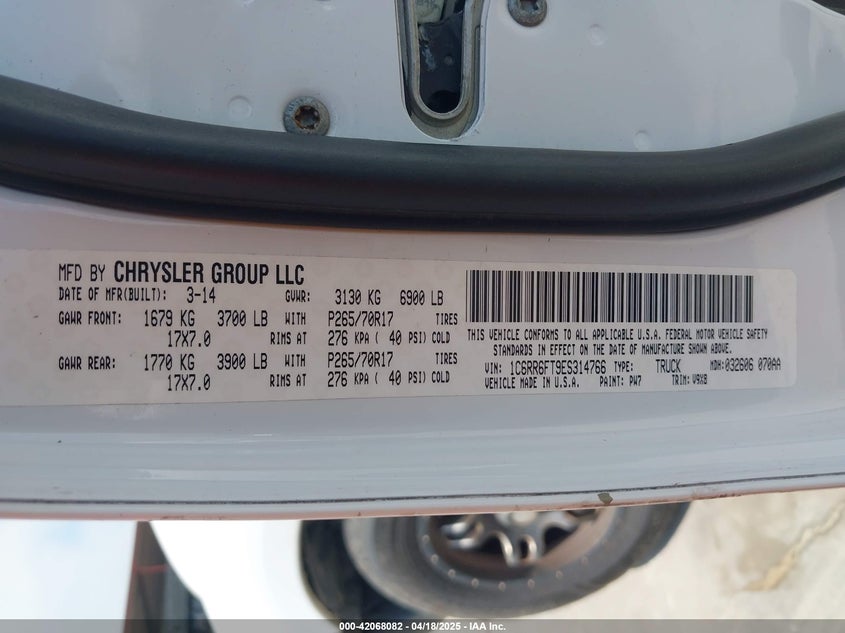 2014 RAM 1500 TRADESMAN - 1C6RR6FT9ES314766