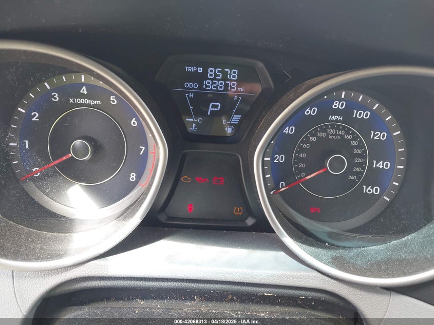 2012 HYUNDAI ELANTRA VIN: KMHDH4AEXCU411894