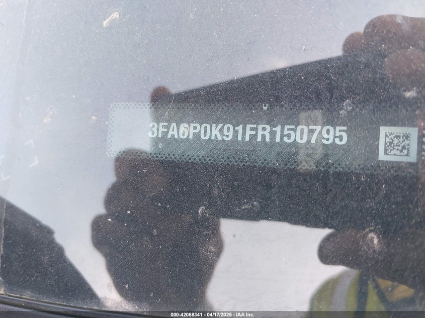 2015 FORD FUSION VIN: 3FA6P0K91FR150795