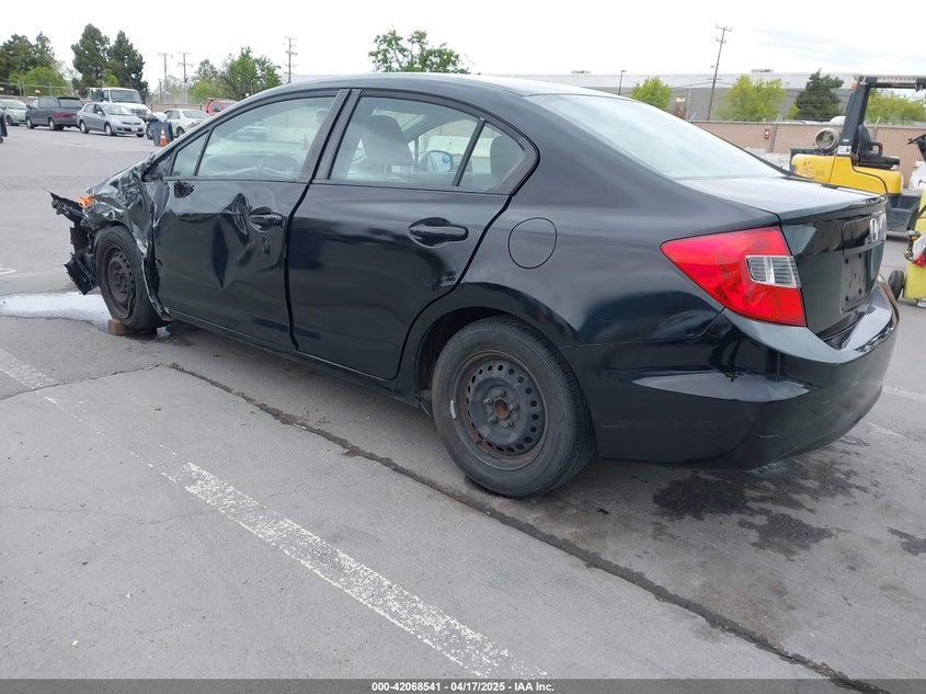 2012 HONDA CIVIC VIN: 2HGFB2F53CH591445