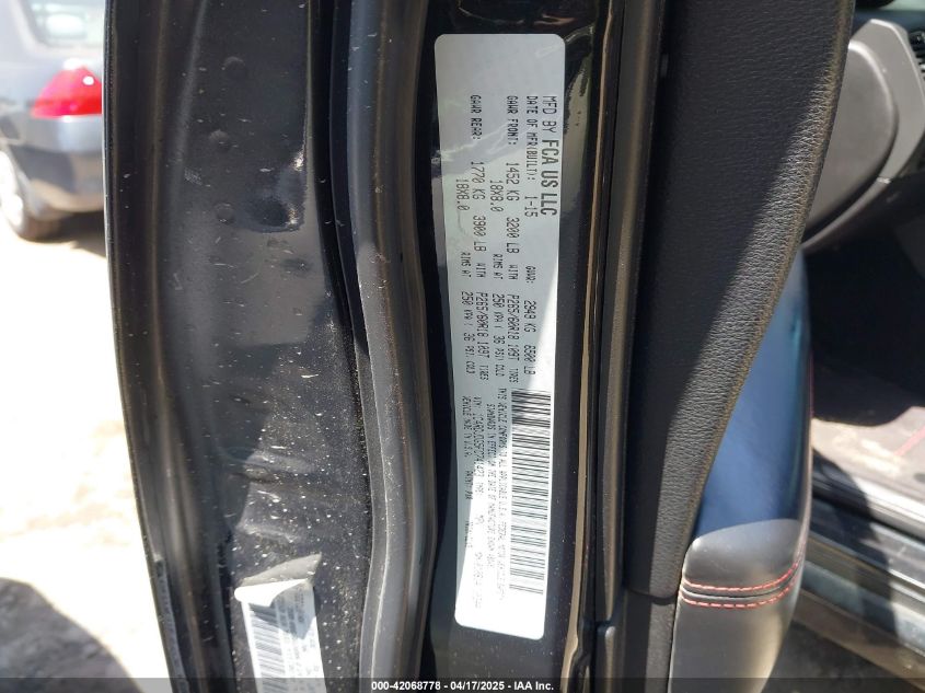 2016 Dodge Durango R/T VIN: 1C4SDHCT8GC502071 Lot: 42068778