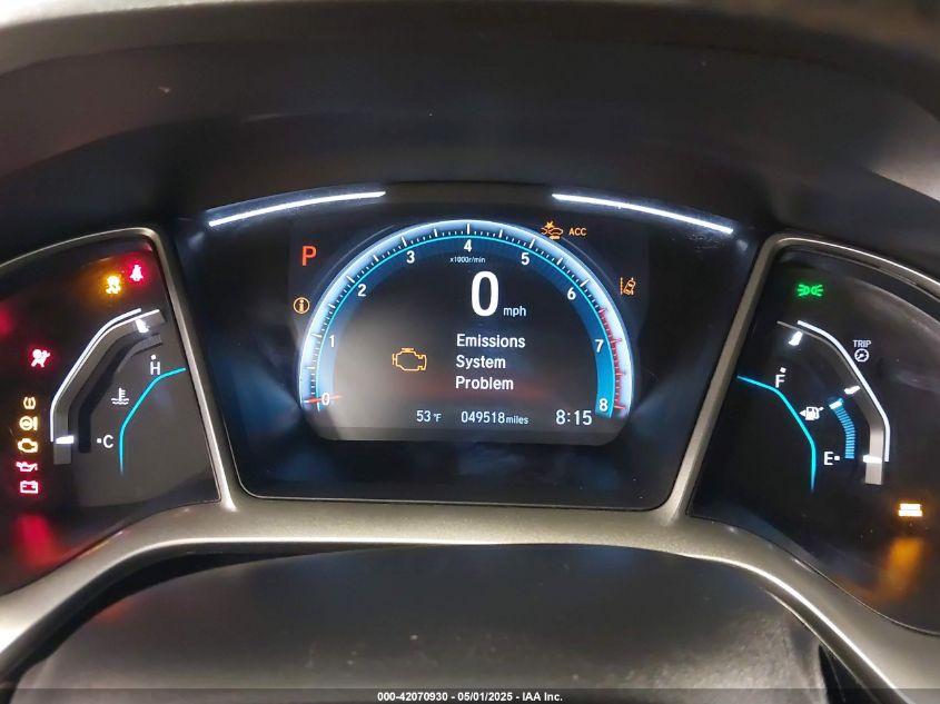 2019 Honda Civic Ex VIN: 19XFC1F36KE210878 Lot: 42070930