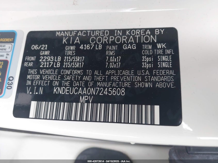 2022 KIA SELTOS S - KNDEUCAA0N7245608