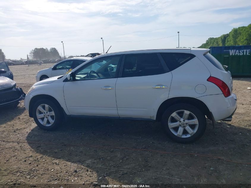 2007 Nissan Murano S VIN: JN8AZ08W77W605258 Lot: 42073637