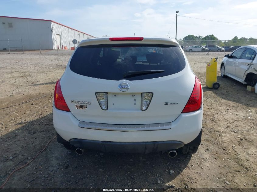2007 Nissan Murano S VIN: JN8AZ08W77W605258 Lot: 42073637