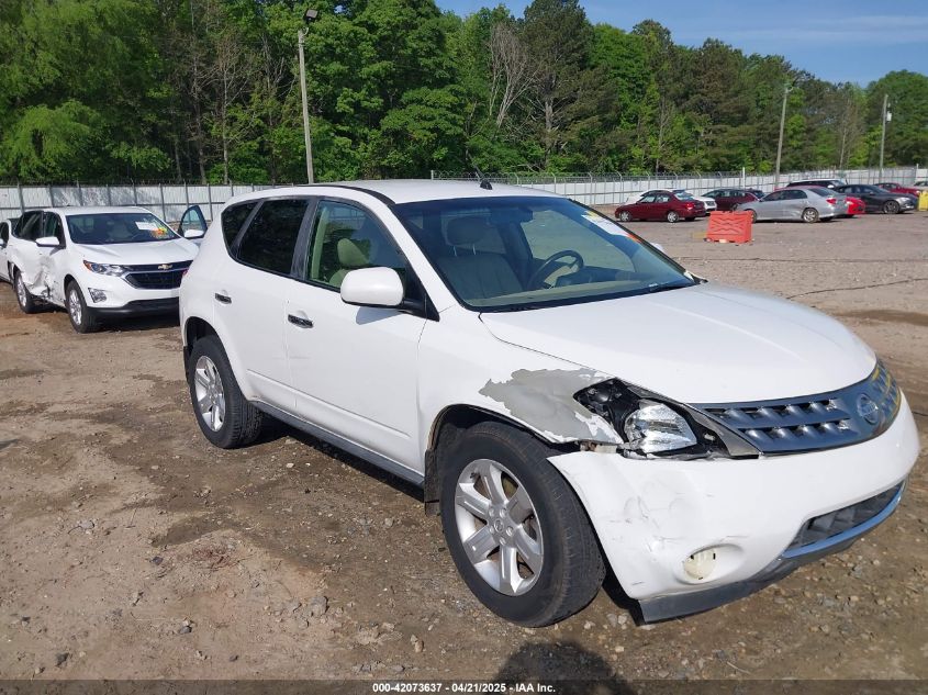 2007 Nissan Murano S VIN: JN8AZ08W77W605258 Lot: 42073637