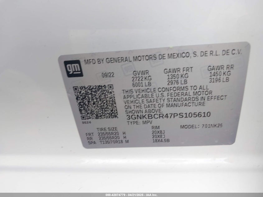 2023 CHEVROLET BLAZER FWD 2LT - 3GNKBCR47PS105610