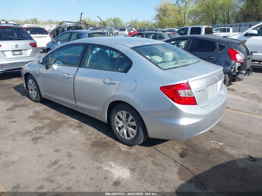 2012 HONDA CIVIC VIN: 2HGFB2F58CH565777