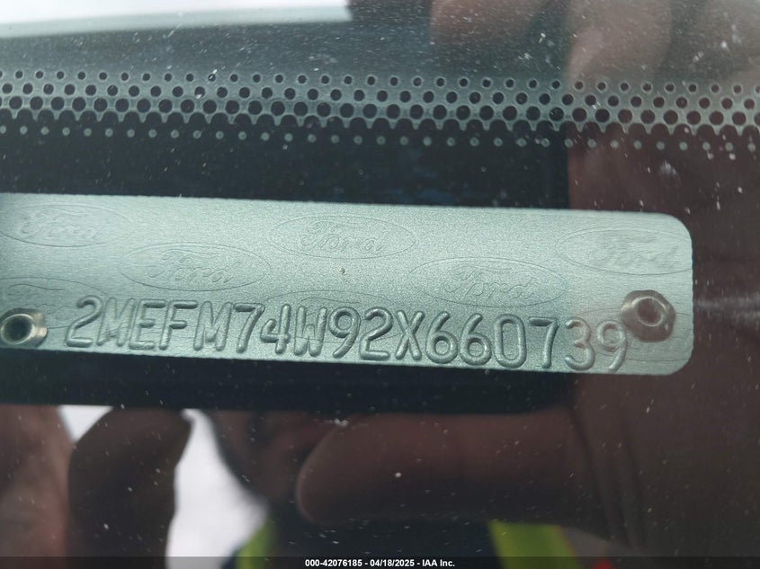2002 Mercury Grand Marquis Gs VIN: 2MEFM74W92X660739 Lot: 42076185
