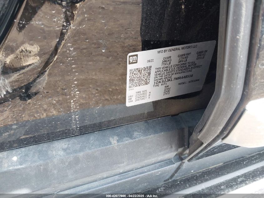 2021 GMC Yukon XL - 1GKS2JKL7MR448516