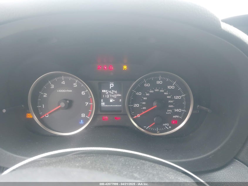 2016 SUBARU IMPREZA VIN: JF1GJAB68GH012806