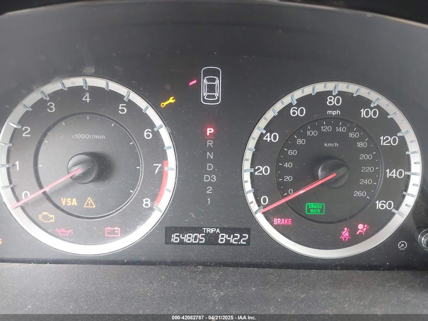 2008 HONDA ACCORD VIN: 1HGCP26348A081162