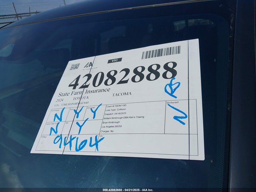 2024 TOYOTA TACOMA TRD SPORT 4WD - 3TMLB5JN4RM047640