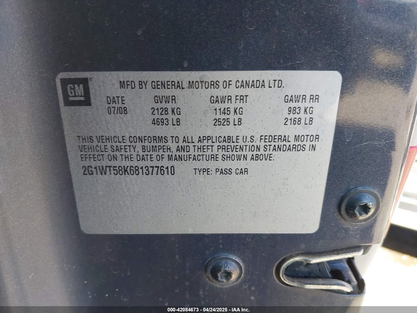 2011 CHEVROLET IMPALA VIN: 2G1WG5EKXB1119767