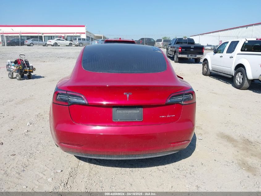 2020 Tesla Model 3 Long Range Dual Motor All-Wheel Drive VIN: 5YJ3E1EB5LF783269 Lot: 42085024