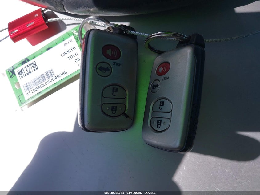 2008 TOYOTA CAMRY HYBRID VIN: 4T1BB46K08U049086