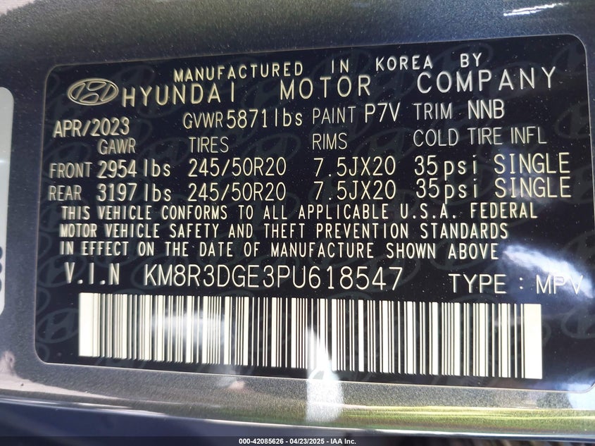 2023 HYUNDAI PALISADE XRT - KM8R3DGE3PU618547