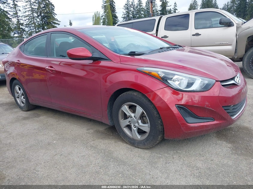 2014 HYUNDAI ELANTRA VIN: 5NPDH4AE9EH482327