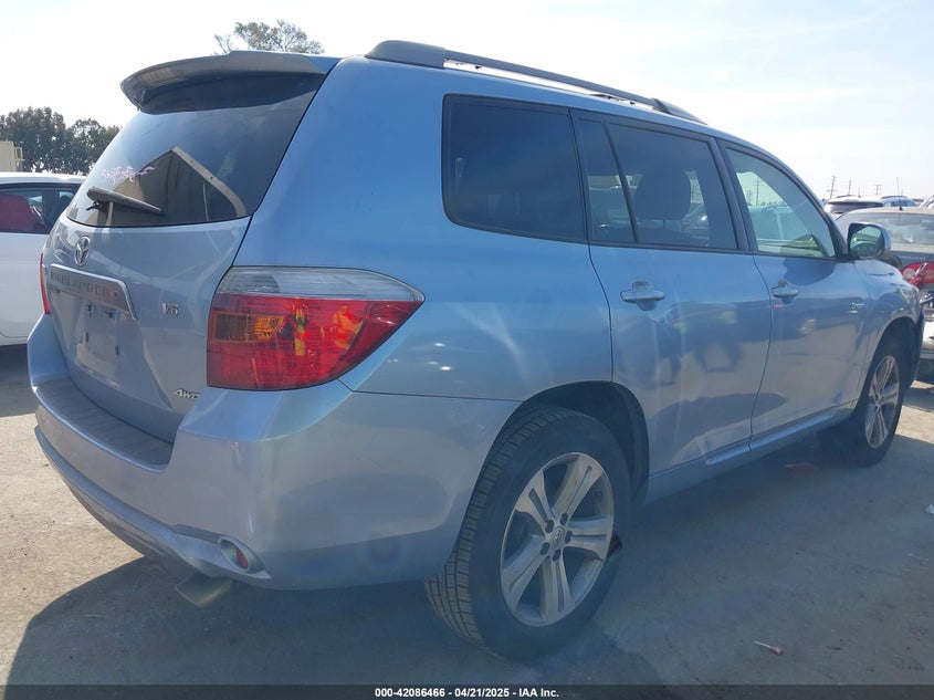 2008 TOYOTA HIGHLANDER VIN: JTEES43A382013591