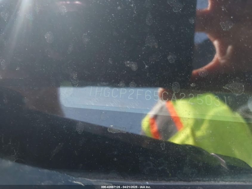 2012 Honda Accord 2.4 Se VIN: 1HGCP2F65CA225031 Lot: 42087128