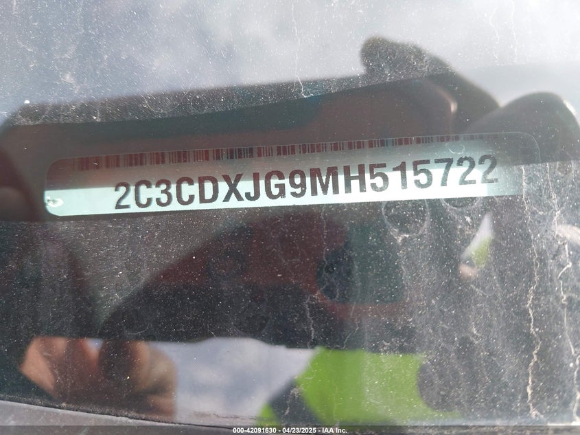2021 DODGE CHARGER 3.6L V-6 DOHC, VVT, (VIN: 2C3CDXJG9MH515722