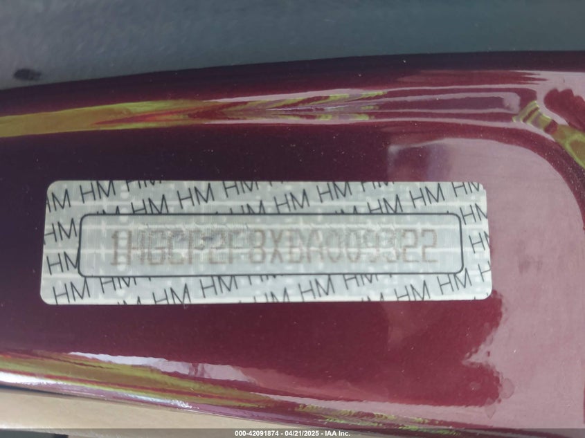 2011 HONDA ACCORD VIN: 1HGCP2F8XBA009322