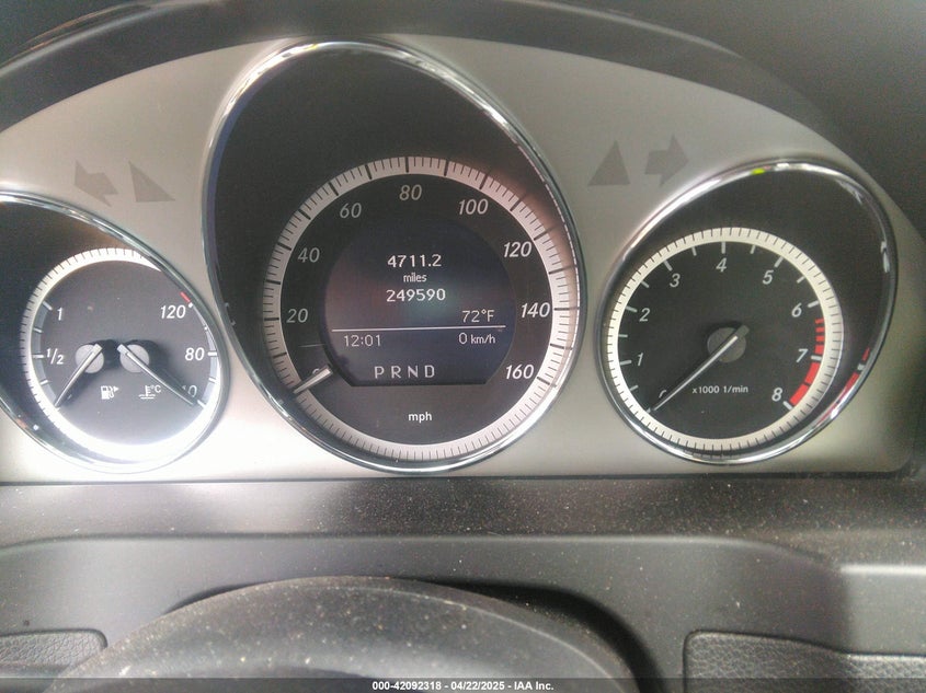 2009 MERCEDES-BENZ C VIN: WDDGF54X99R072248