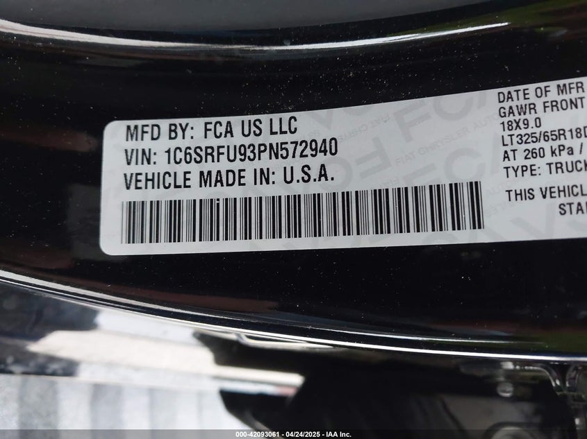 2023 RAM 1500 TRX - 1C6SRFU93PN572940