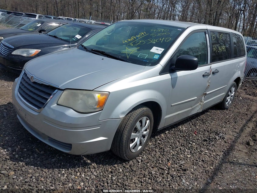 2008 Chrysler Town & Country Lx silver van flexible 2A8HR44H98R137934 photo #3