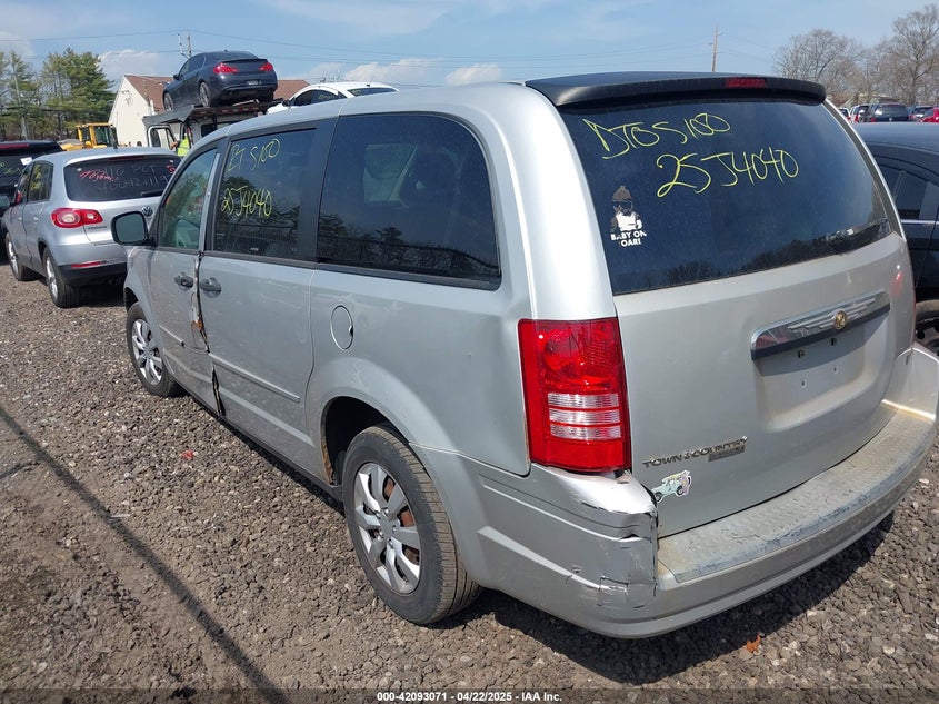 2008 Chrysler Town & Country Lx silver van flexible 2A8HR44H98R137934 photo #4