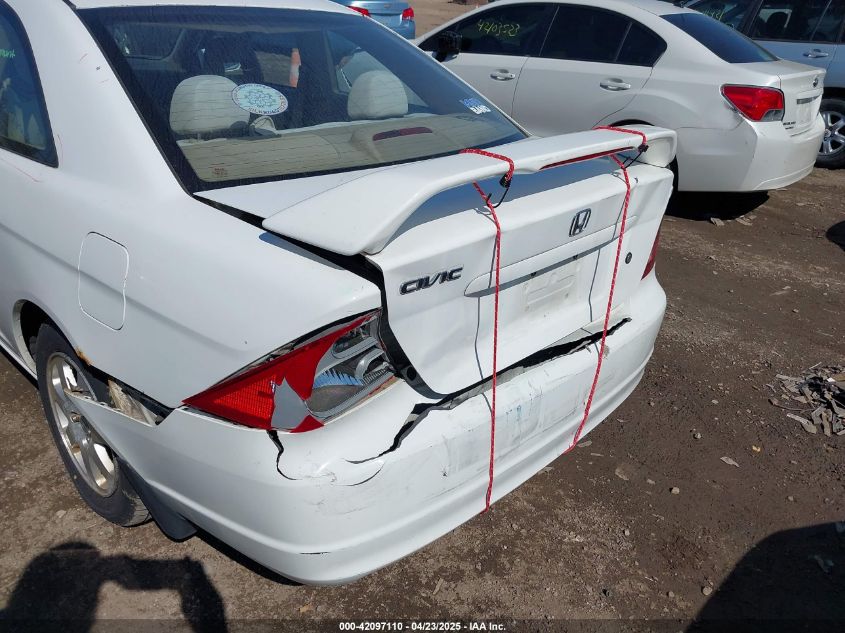 2003 Honda Civic Ex VIN: 1HGEM21933L030150 Lot: 42097110