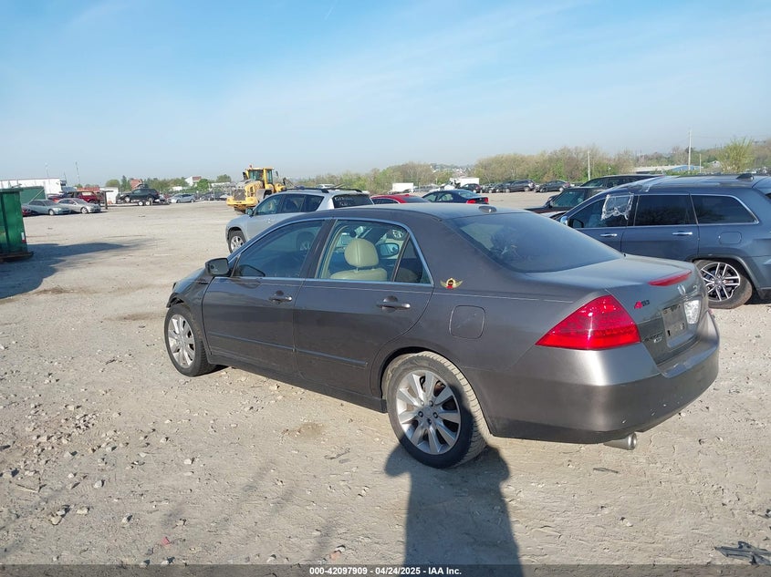 2006 Honda Accord 3.0 Ex grey  gas 1HGCM66536A075061 photo #4