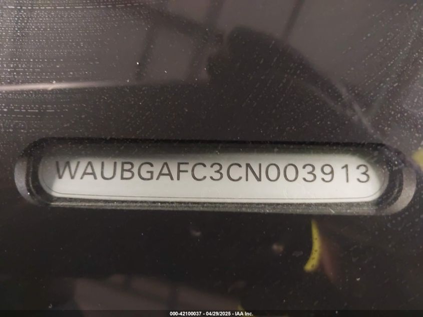 2012 Audi A6 3.0 Premium VIN: WAUBGAFC3CN003913 Lot: 42100037