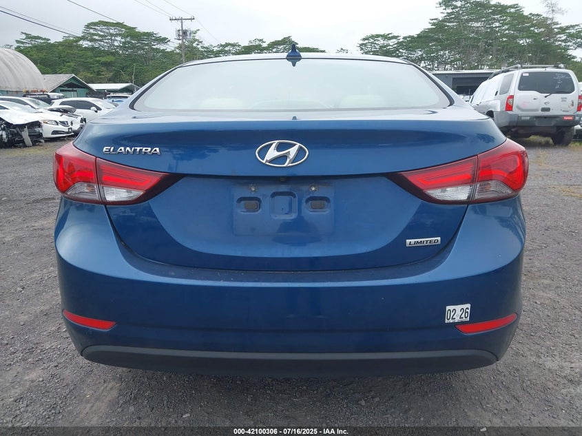 2016 HYUNDAI ELANTRA LIMITED - KMHDH4AE2GU622724