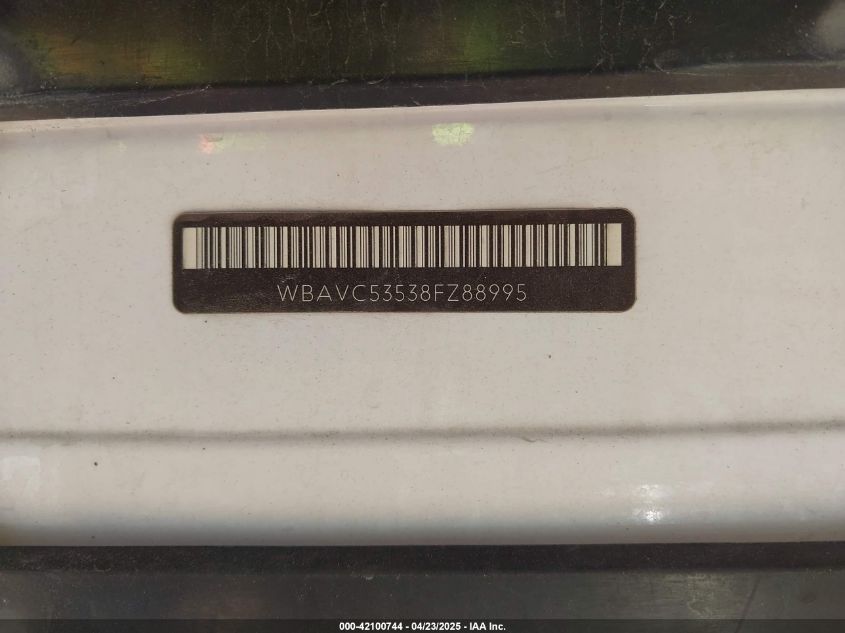 2008 BMW 328I VIN: WBAVC53538FZ88995 Lot: 42100744