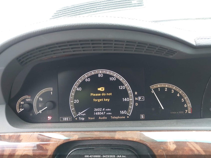 2008 MERCEDES-BENZ S VIN: WDDNG71X18A225500