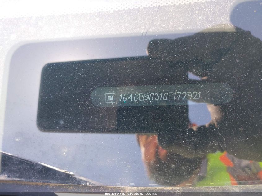 2016 Buick Lacrosse Leather VIN: 1G4GB5G31GF172921 Lot: 42101415