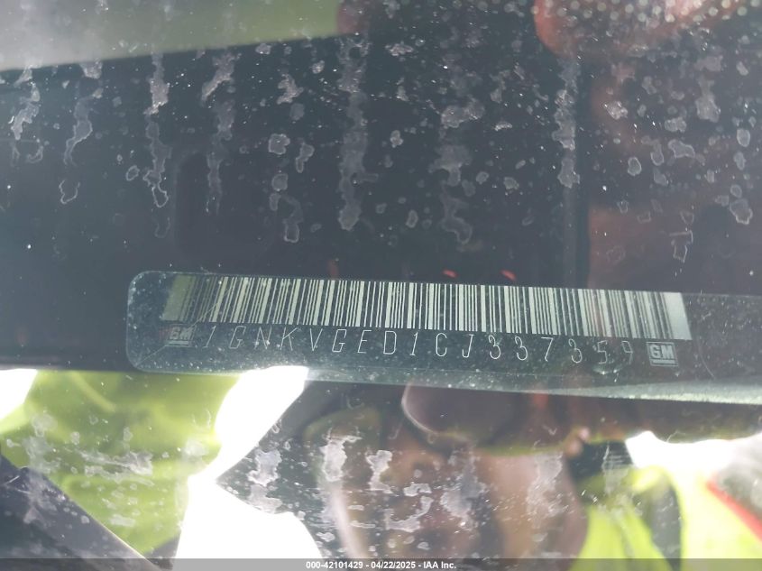 2012 Chevrolet Traverse 1Lt VIN: 1GNKVGED1CJ337359 Lot: 42101429