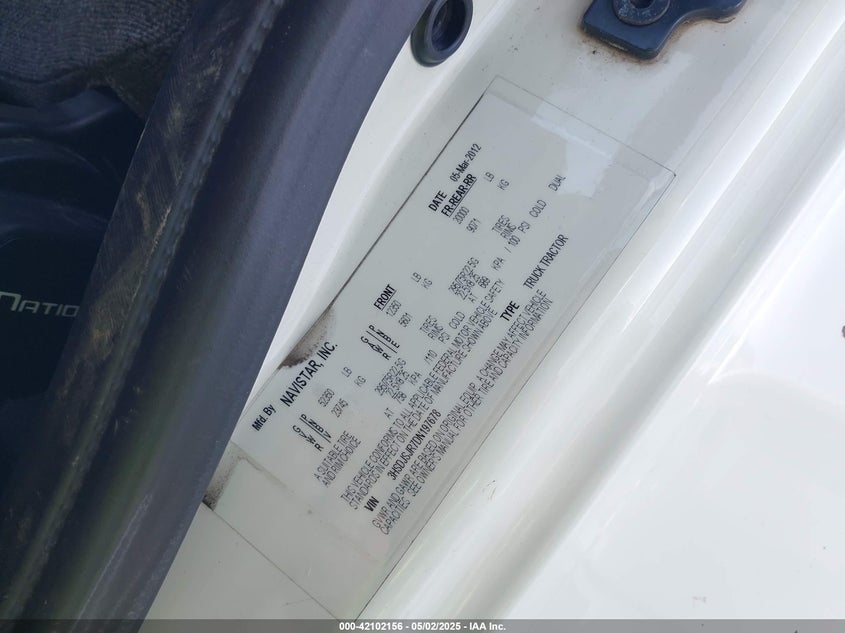 2013 International Prostar VIN: 3HSDJSJR7DN197678 Lot: 42102156