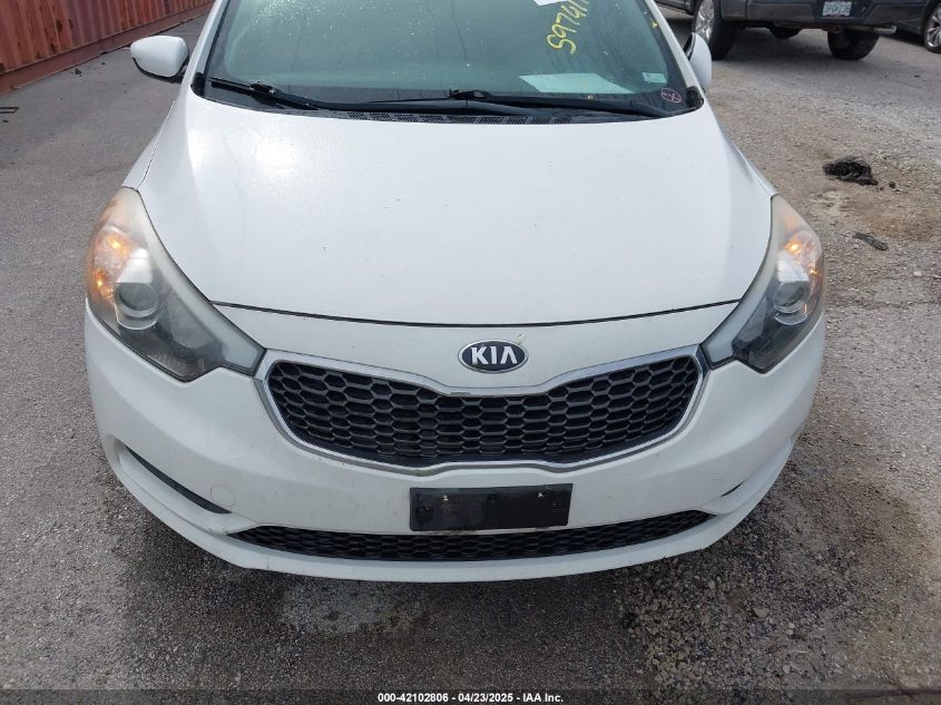 2016 Kia Forte Lx VIN: KNAFK4A6XG5597411 Lot: 42102806