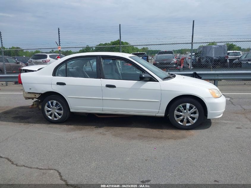 2001 Honda Civic Lx VIN: 1HGES16591L038059 Lot: 42103446